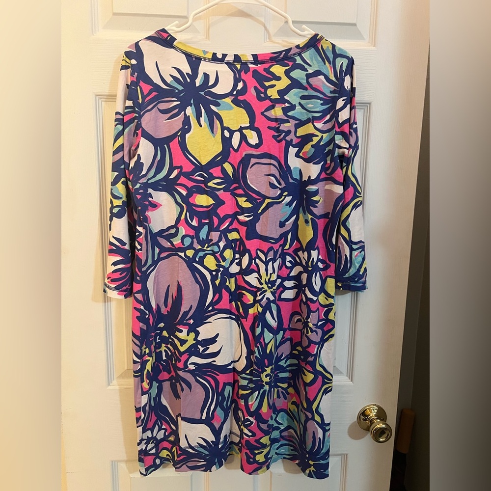 Lilly Pulitzer Palmetto Dress Tropical Pink Catwalk - Size Large - Picture 4 of 4